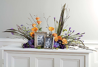 Birch Branch and Floral Memorial