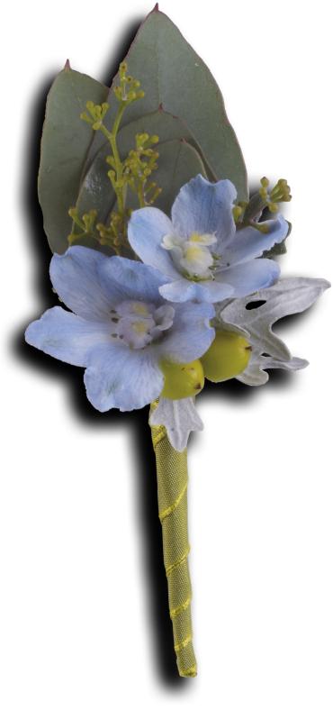 Hero\'s Blue Boutonniere